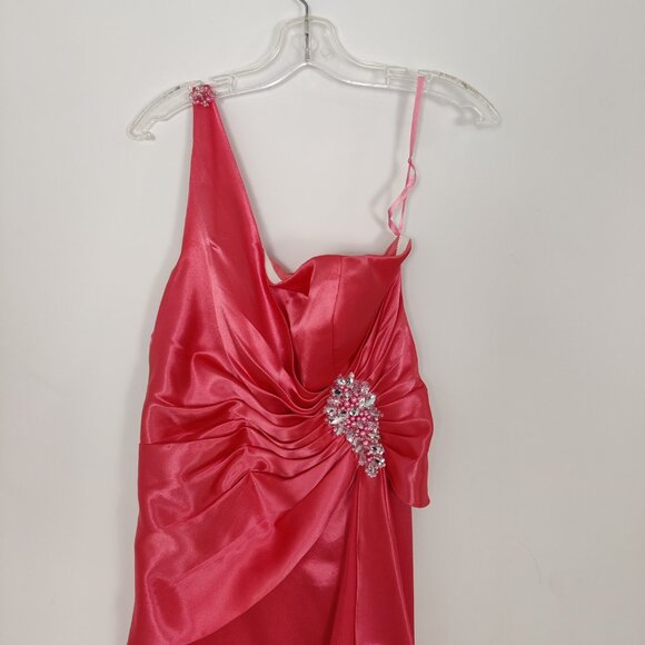 Modern Mais Women's Satin Evening Dress Sz 12 Graduation Wedding Party Cocktail - Picture 3 of 16